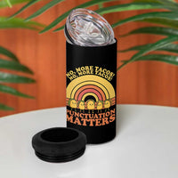 Funny Taco English Teacher 4 in 1 Can Cooler Tumbler No More Tacos Punctuation Matters - Wonder Print Shop