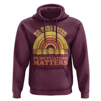 Funny Taco English Teacher Hoodie No More Tacos Punctuation Matters - Wonder Print Shop