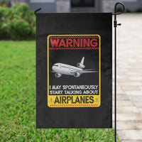 Funny Pilot Garden Flag Warning May Spontaneously Talk About Airplanes - Wonder Print Shop