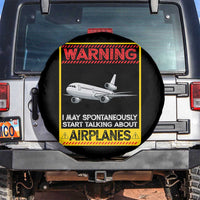 Funny Pilot Spare Tire Cover Warning May Spontaneously Talk About Airplanes - Wonder Print Shop
