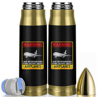 Funny Pilot Bullet Tumbler Warning May Spontaneously Talk About Airplanes - Wonder Print Shop