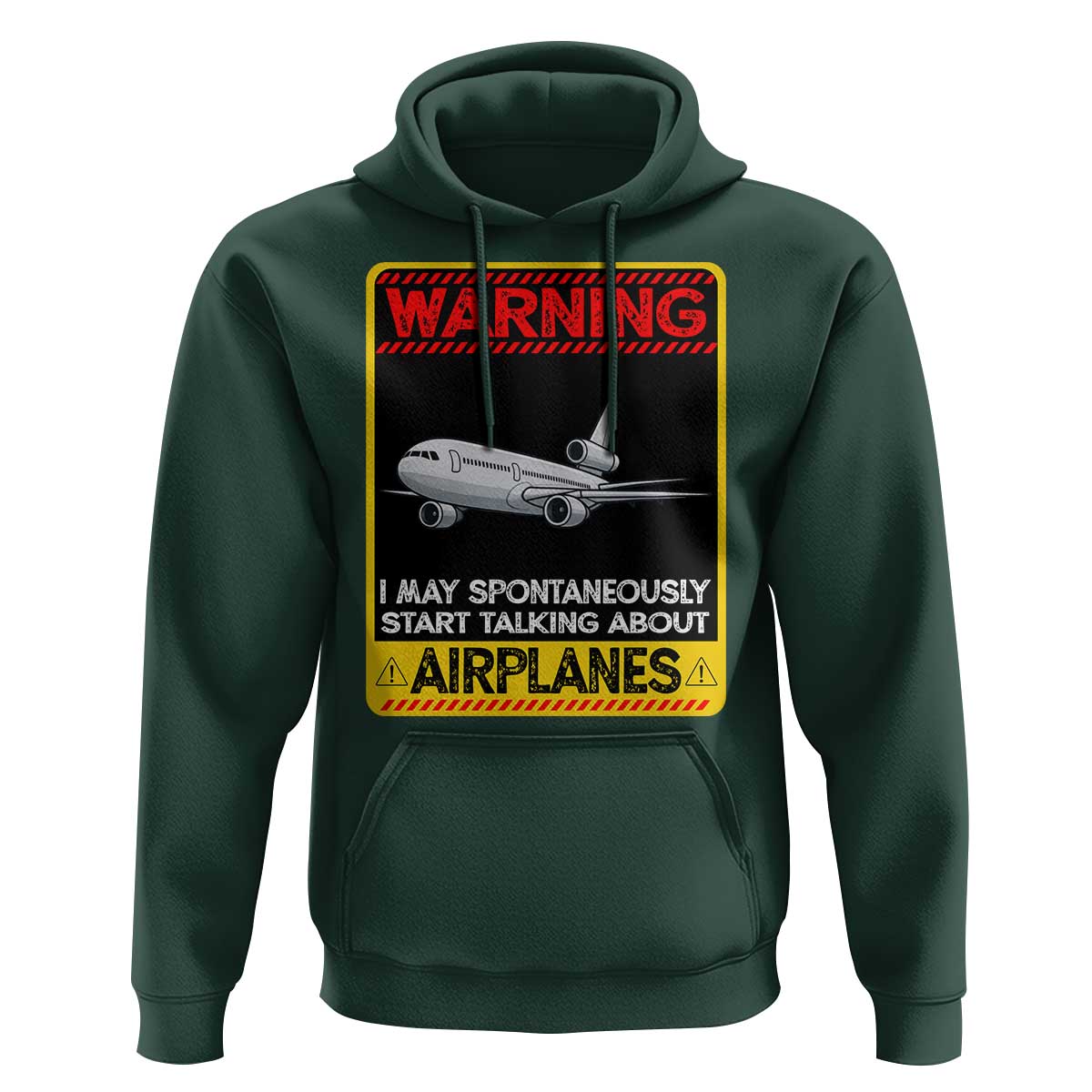 Funny Pilot Hoodie Warning May Spontaneously Talk About Airplanes - Wonder Print Shop