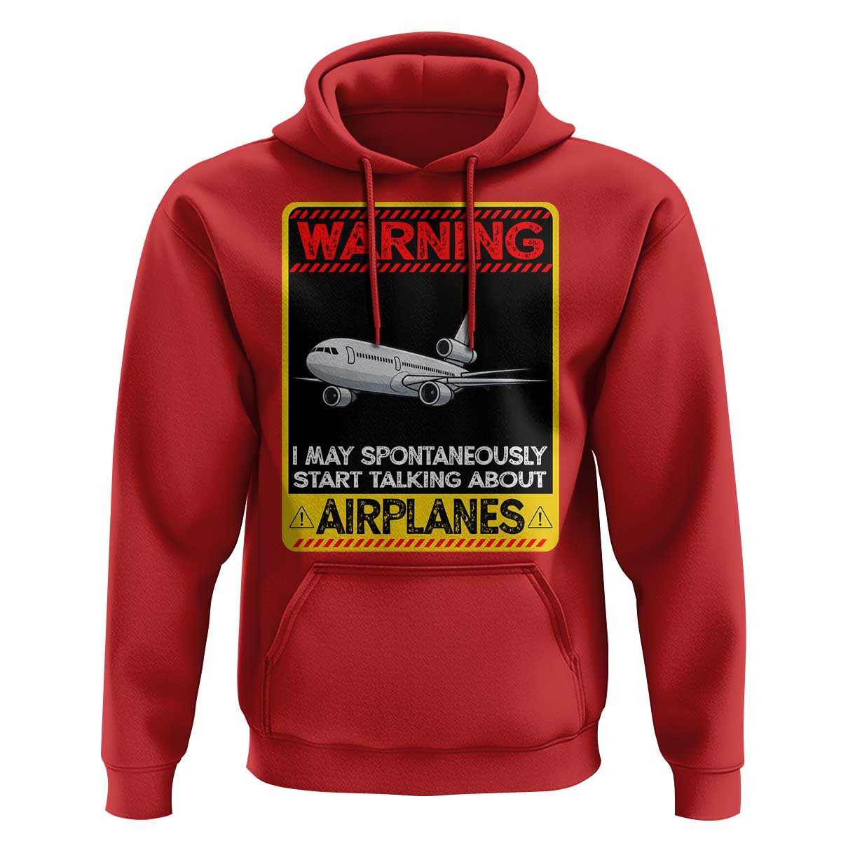 Funny Pilot Hoodie Warning May Spontaneously Talk About Airplanes - Wonder Print Shop