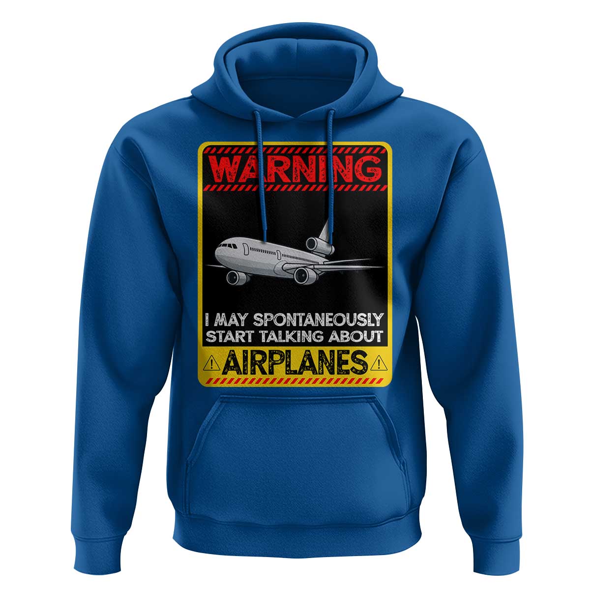 Funny Pilot Hoodie Warning May Spontaneously Talk About Airplanes - Wonder Print Shop