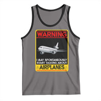 Funny Pilot Tank Top Warning May Spontaneously Talk About Airplanes - Wonder Print Shop