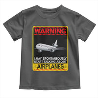 Funny Pilot Toddler T Shirt Warning May Spontaneously Talk About Airplanes - Wonder Print Shop