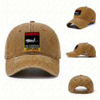 Funny Pilot Washed Cotton Baseball Cap Warning May Spontaneously Talk About Airplanes