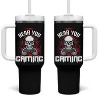 Funny Skeleton Gaming Tumbler With Handle Can Not Hear You I Am Gaming Video Game