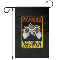 Funny Video Gamer Garden Flag Warning May Yell At Video Games - Wonder Print Shop