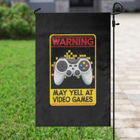 Funny Video Gamer Garden Flag Warning May Yell At Video Games - Wonder Print Shop