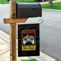 Funny Video Gamer Garden Flag Warning May Yell At Video Games - Wonder Print Shop