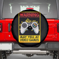 Funny Video Gamer Spare Tire Cover Warning May Yell At Video Games - Wonder Print Shop