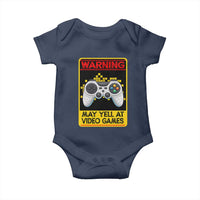 Funny Video Gamer Baby Onesie Warning May Yell At Video Games - Wonder Print Shop