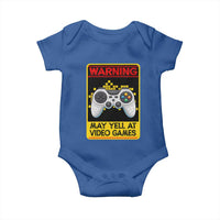 Funny Video Gamer Baby Onesie Warning May Yell At Video Games - Wonder Print Shop