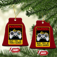 Funny Video Gamer Ceramic Ornament Warning May Yell At Video Games - Wonder Print Shop