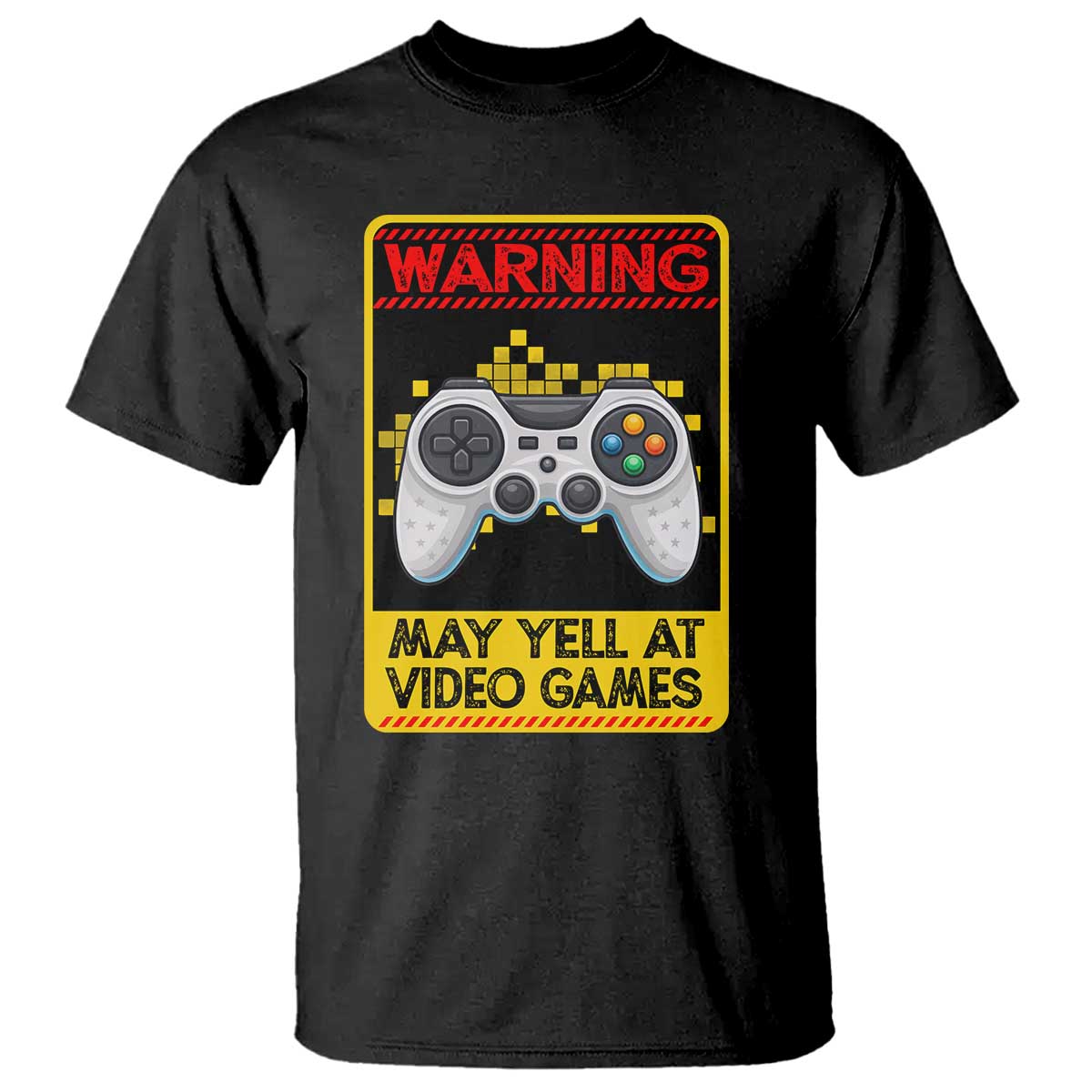 Funny Video Gamer T Shirt Warning May Yell At Video Games - Wonder Print Shop