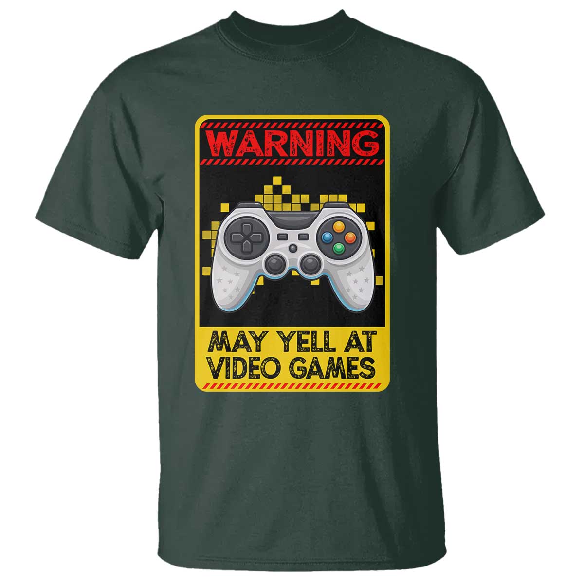 Funny Video Gamer T Shirt Warning May Yell At Video Games - Wonder Print Shop