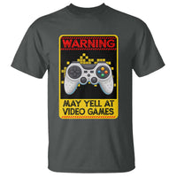 Funny Video Gamer T Shirt Warning May Yell At Video Games - Wonder Print Shop