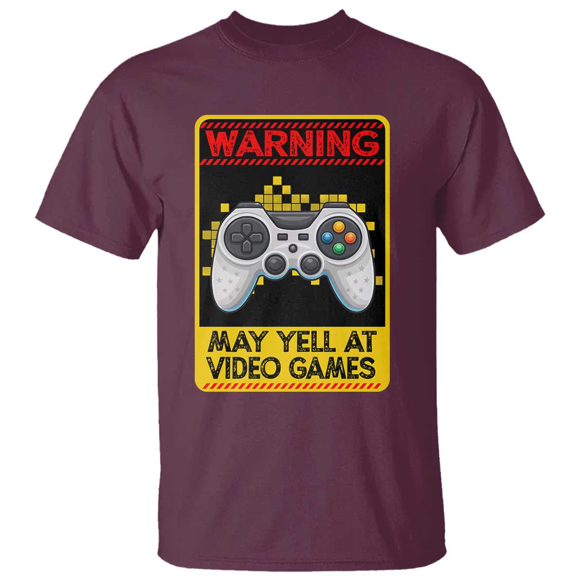 Funny Video Gamer T Shirt Warning May Yell At Video Games - Wonder Print Shop