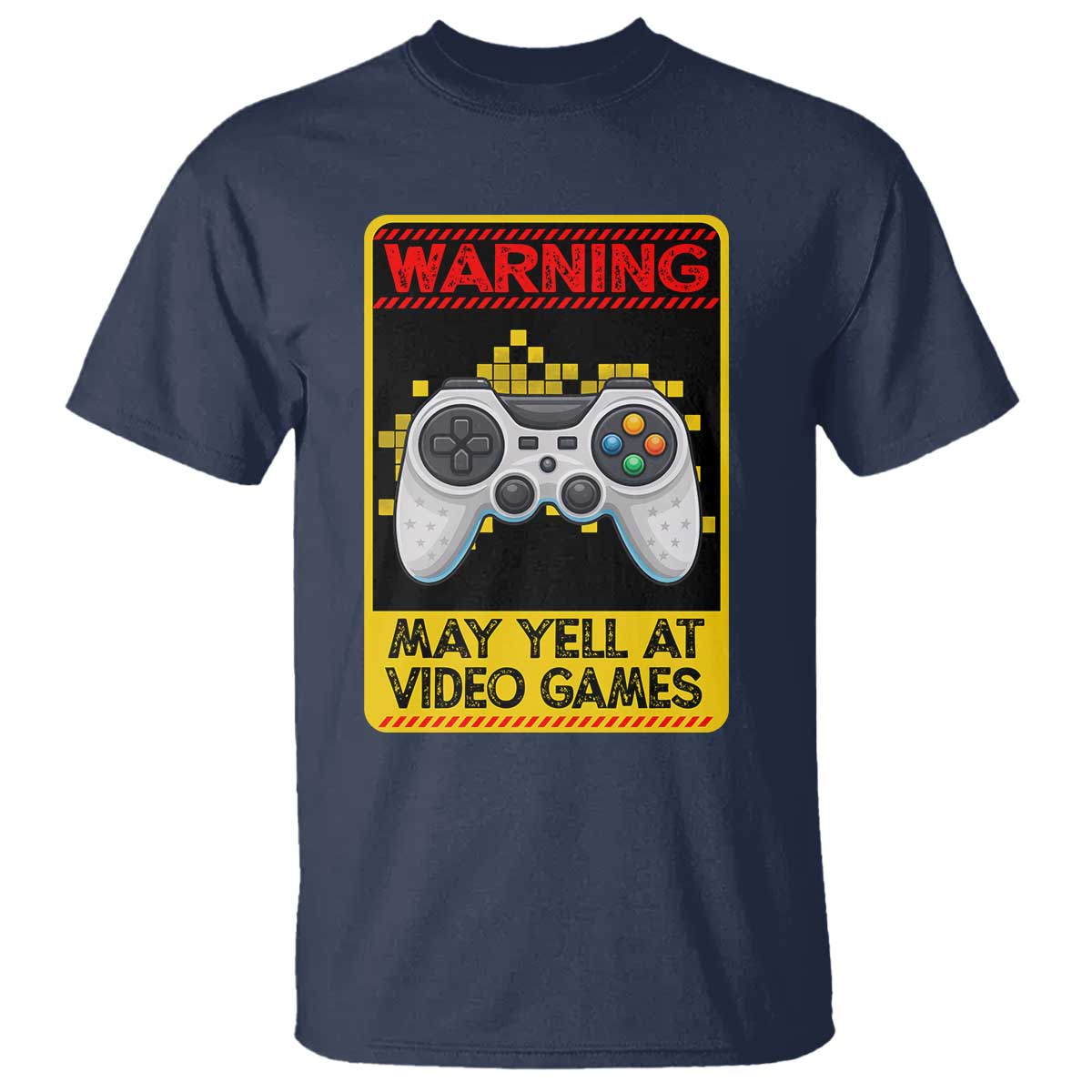 Funny Video Gamer T Shirt Warning May Yell At Video Games - Wonder Print Shop