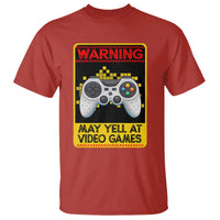 Funny Video Gamer T Shirt Warning May Yell At Video Games - Wonder Print Shop