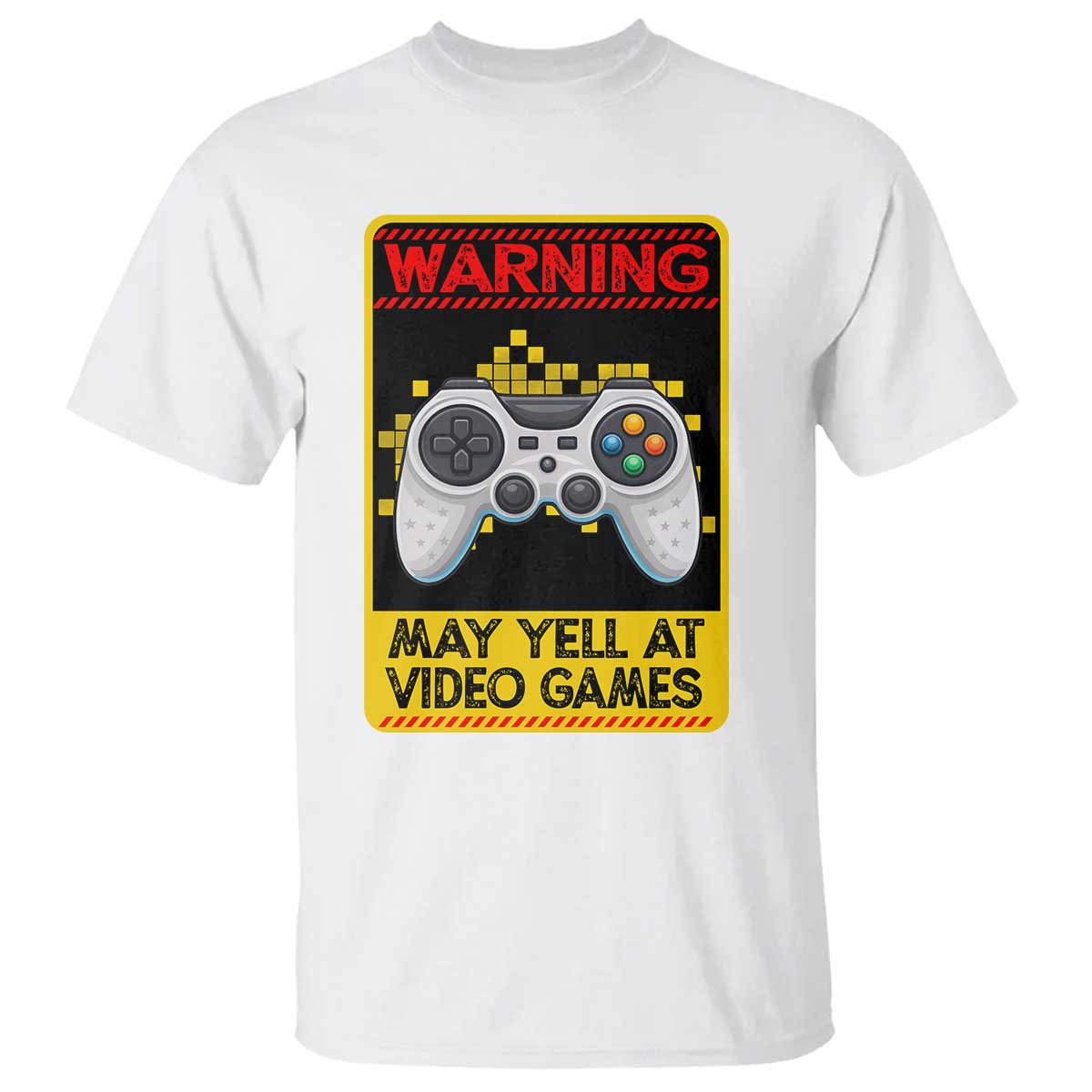 Funny Video Gamer T Shirt Warning May Yell At Video Games - Wonder Print Shop