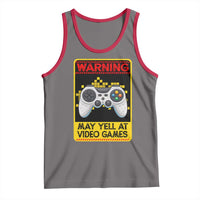 Funny Video Gamer Tank Top Warning May Yell At Video Games - Wonder Print Shop