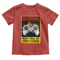 Funny Video Gamer Toddler T Shirt Warning May Yell At Video Games - Wonder Print Shop