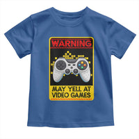 Funny Video Gamer Toddler T Shirt Warning May Yell At Video Games - Wonder Print Shop
