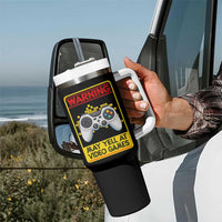 Funny Video Gamer Tumbler With Handle Warning May Yell At Video Games - Wonder Print Shop