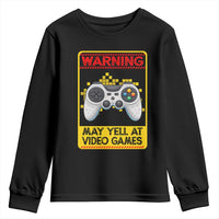 Funny Video Gamer Youth Sweatshirt Warning May Yell At Video Games - Wonder Print Shop