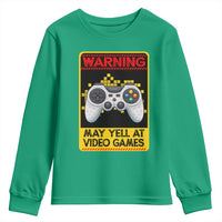 Funny Video Gamer Youth Sweatshirt Warning May Yell At Video Games - Wonder Print Shop