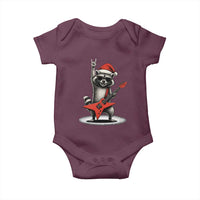 Funny Raccoon Rock Music Christmas Baby Onesie - Wonder Print Shop