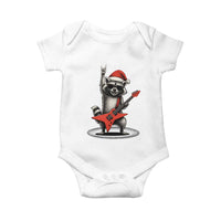 Funny Raccoon Rock Music Christmas Baby Onesie - Wonder Print Shop