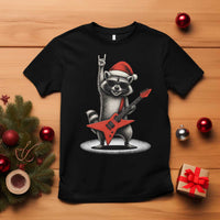 Funny Raccoon Rock Music Christmas T Shirt - Wonder Print Shop