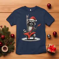 Funny Raccoon Rock Music Christmas T Shirt - Wonder Print Shop
