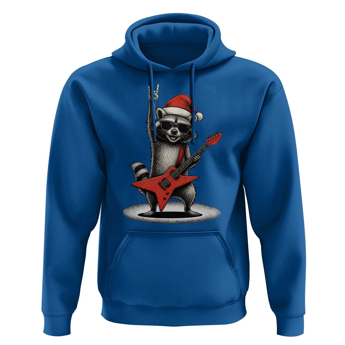 Funny Raccoon Rock Music Christmas Hoodie - Wonder Print Shop