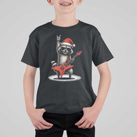 Funny Raccoon Rock Music Christmas T Shirt For Kid - Wonder Print Shop