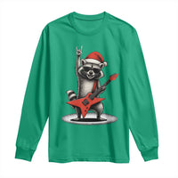 Funny Raccoon Rock Music Christmas Long Sleeve Shirt - Wonder Print Shop