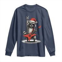 Funny Raccoon Rock Music Christmas Long Sleeve Shirt - Wonder Print Shop