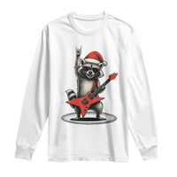 Funny Raccoon Rock Music Christmas Long Sleeve Shirt - Wonder Print Shop