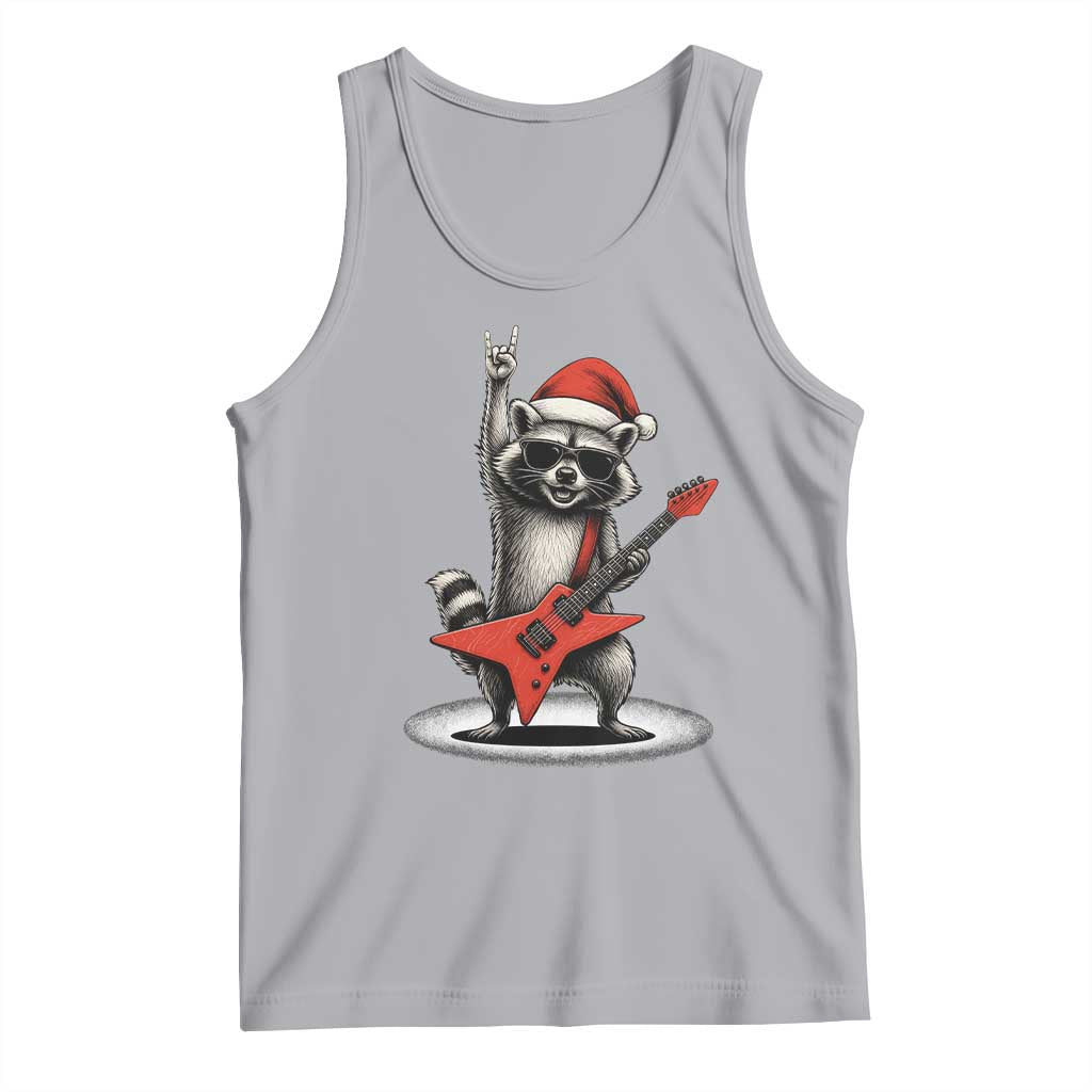 Funny Raccoon Rock Music Christmas Tank Top - Wonder Print Shop