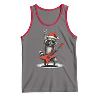 Funny Raccoon Rock Music Christmas Tank Top - Wonder Print Shop