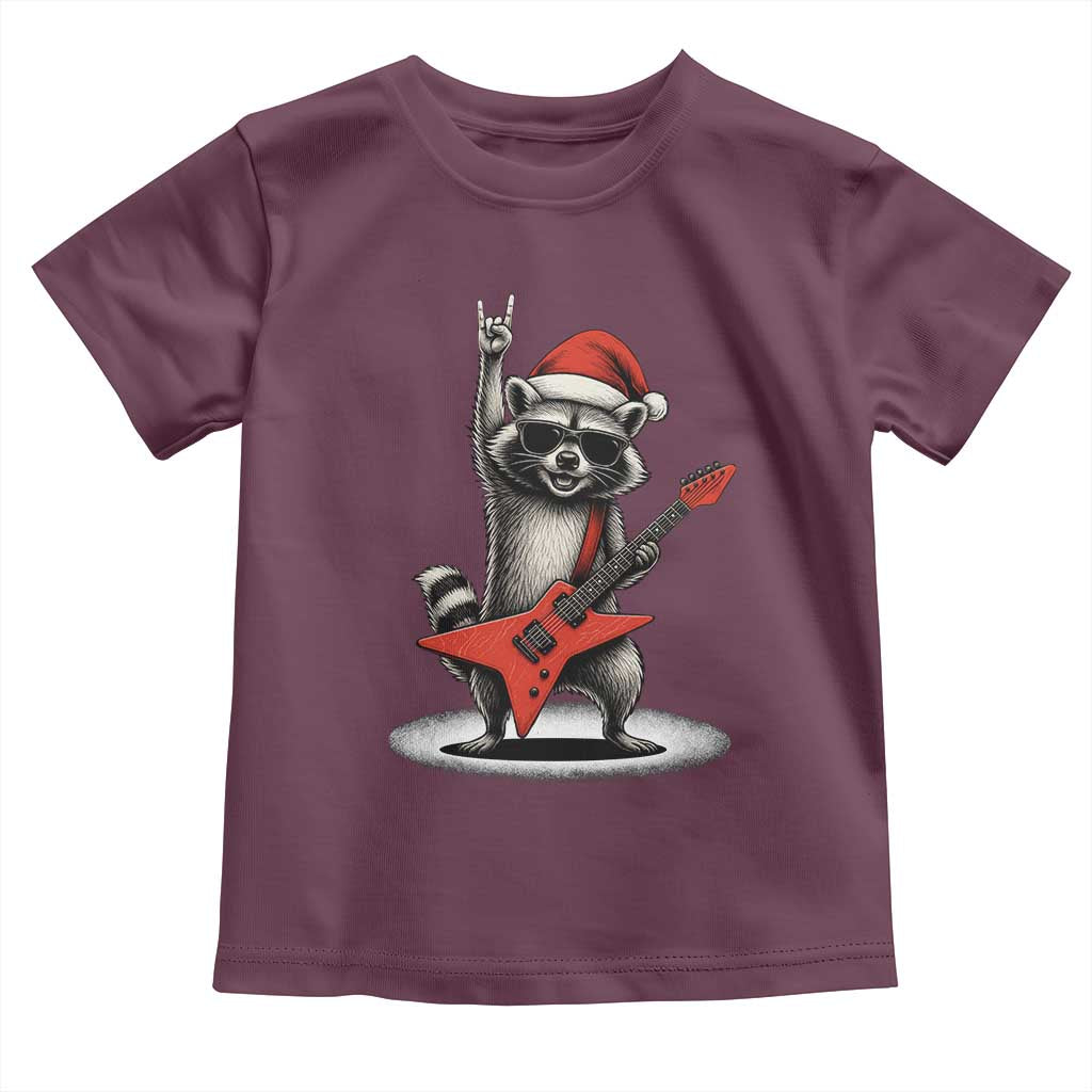 Funny Raccoon Rock Music Christmas Toddler T Shirt - Wonder Print Shop