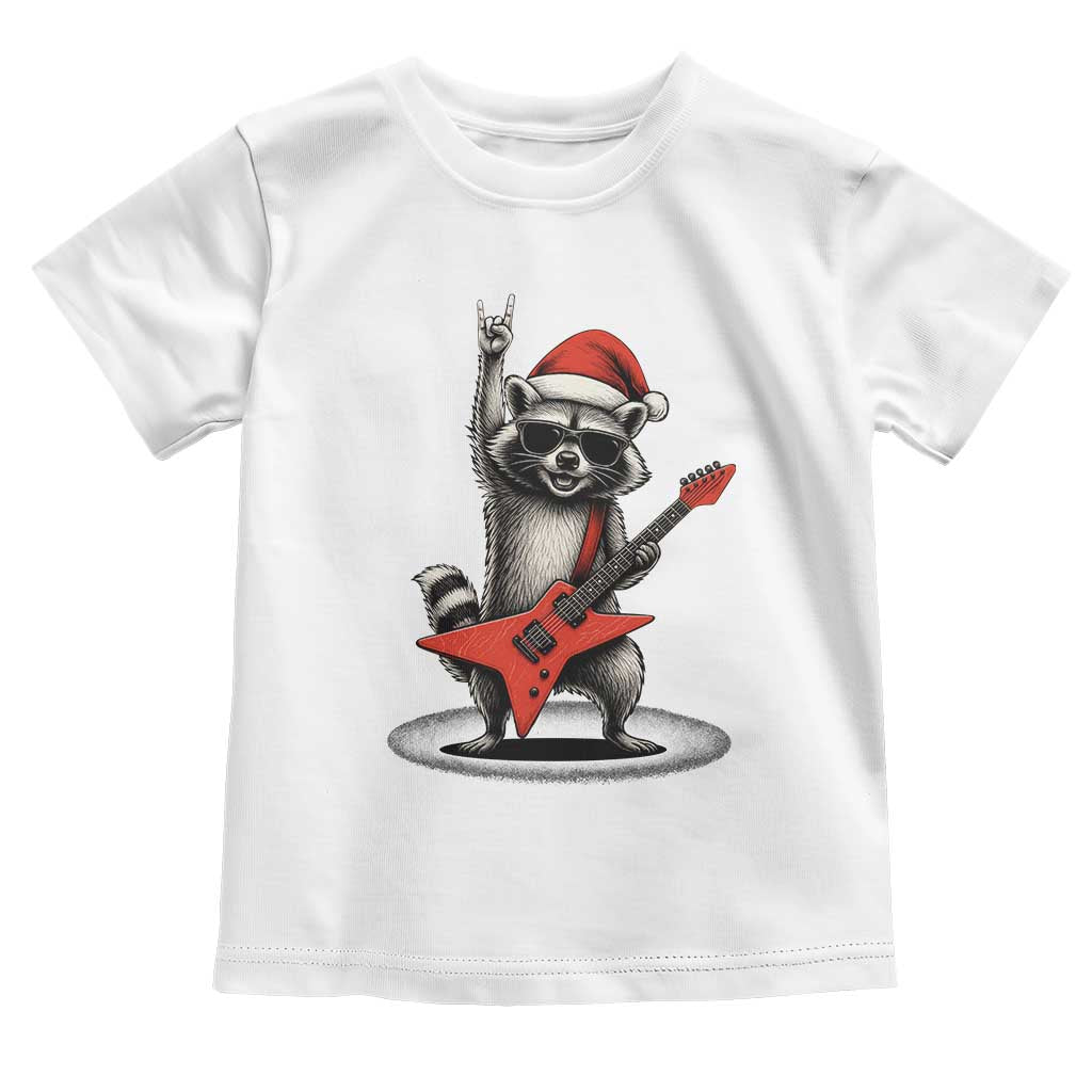 Funny Raccoon Rock Music Christmas Toddler T Shirt - Wonder Print Shop
