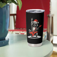 Funny Raccoon Rock Music Christmas Tumbler Cup - Wonder Print Shop