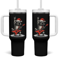 Funny Raccoon Rock Music Christmas Tumbler With Handle - Wonder Print Shop