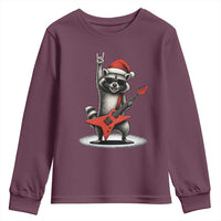 Funny Raccoon Rock Music Christmas Youth Sweatshirt - Wonder Print Shop