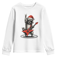 Funny Raccoon Rock Music Christmas Youth Sweatshirt - Wonder Print Shop