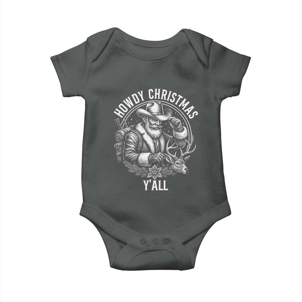Cowboy Santa Claus Baby Onesie Howdy Christmas Y'all Western Country - Wonder Print Shop